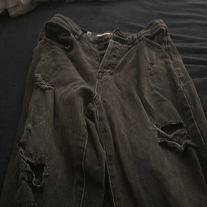 Black ripped jeans
